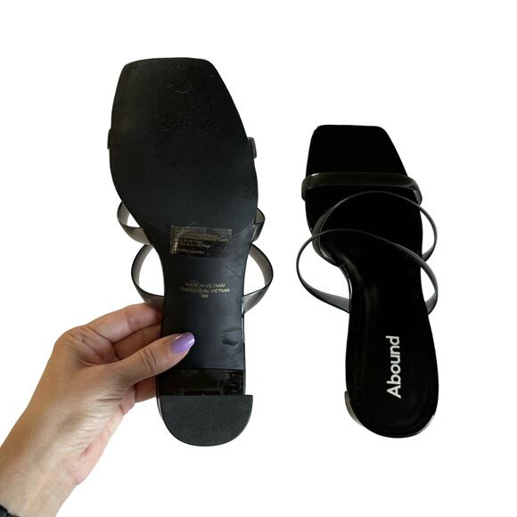 Abound Women’s Ethan Black Smoke Translucent Heel Strappy Slide Sandals Size 8 - Picture 6 of 6